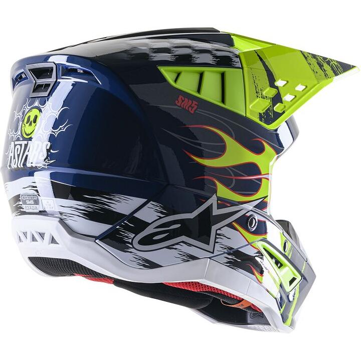 Alpinestars Supertech M5 Rash MX Helmet Navy / Fluo Yellow