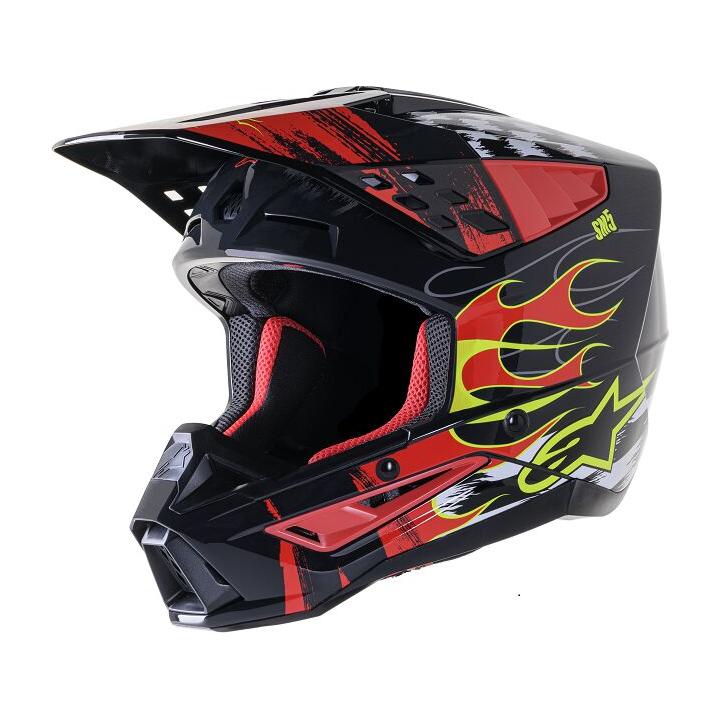 Alpinestars Supertech M5 Rash MX Helmet Dark Gray / Bright Red