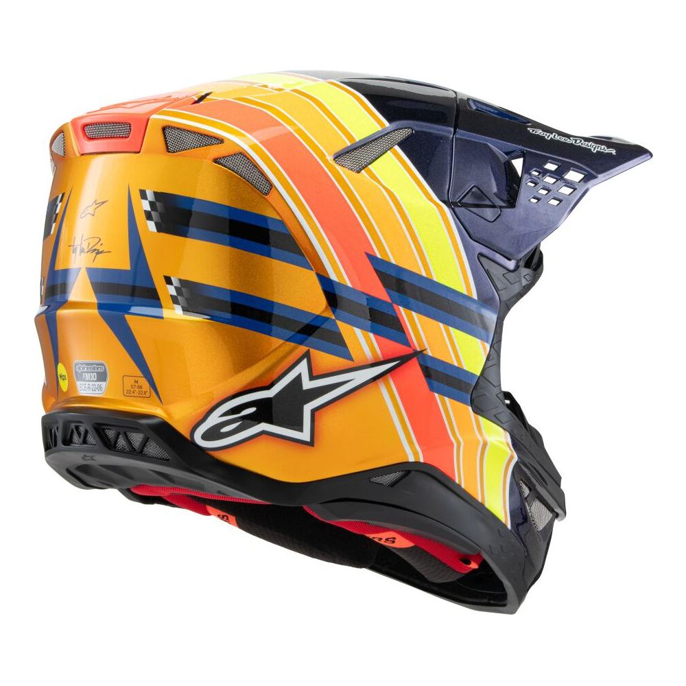 Alpinestars S-M10 TLD 25 MX Helmet Blue / Orange / Yellow