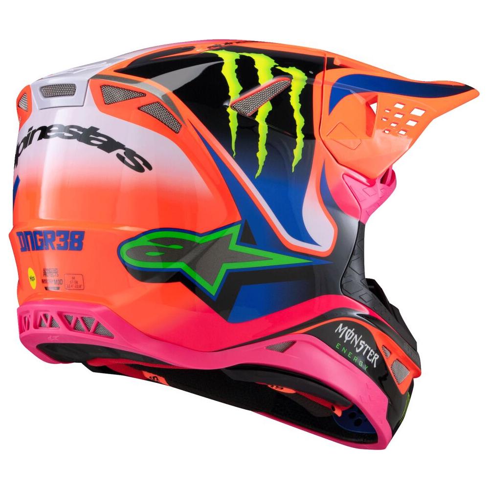 Alpinestars S-M10 Deegan MX Helmet Orange / Purple / Pink