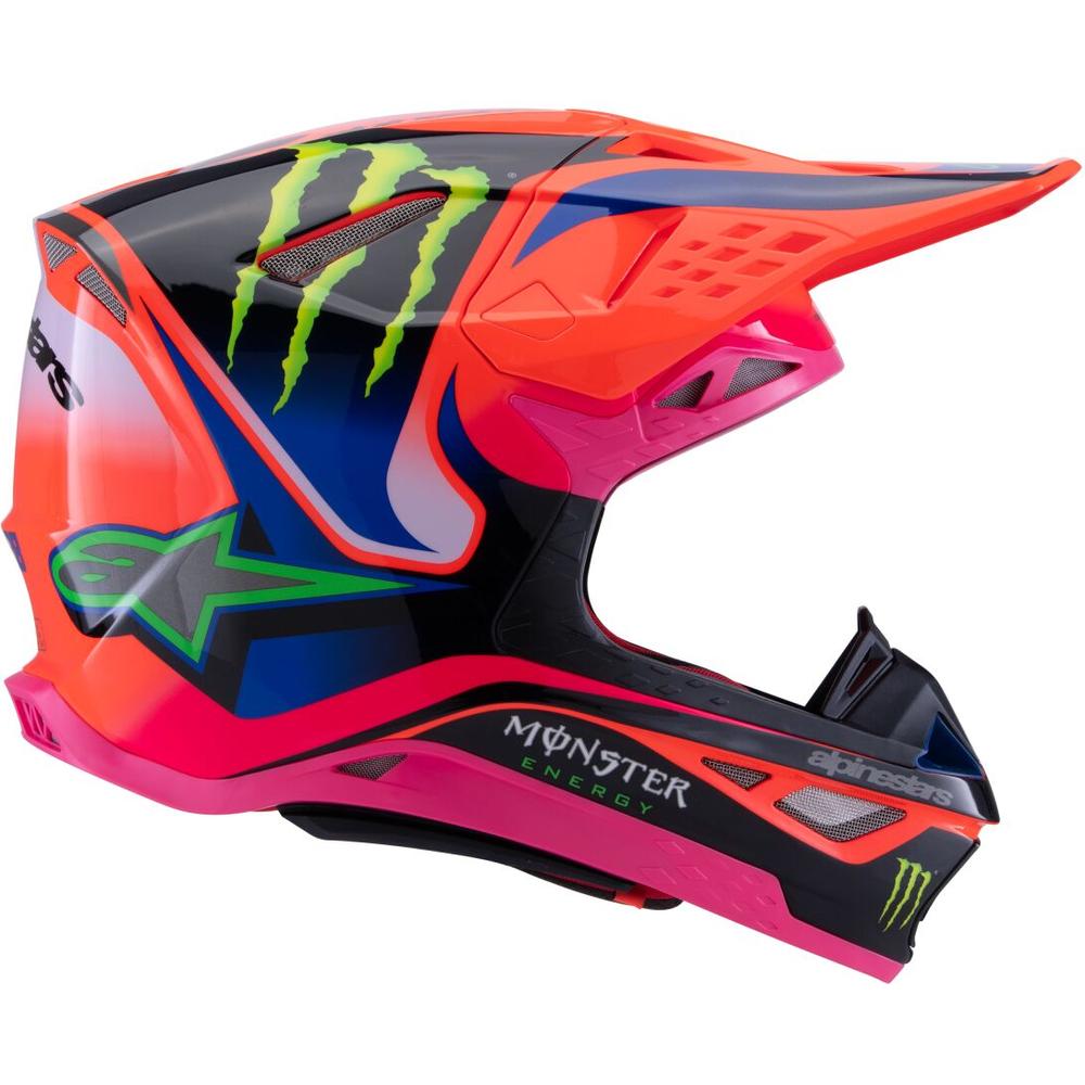 Alpinestars S-M10 Deegan MX Helmet Orange / Purple / Pink