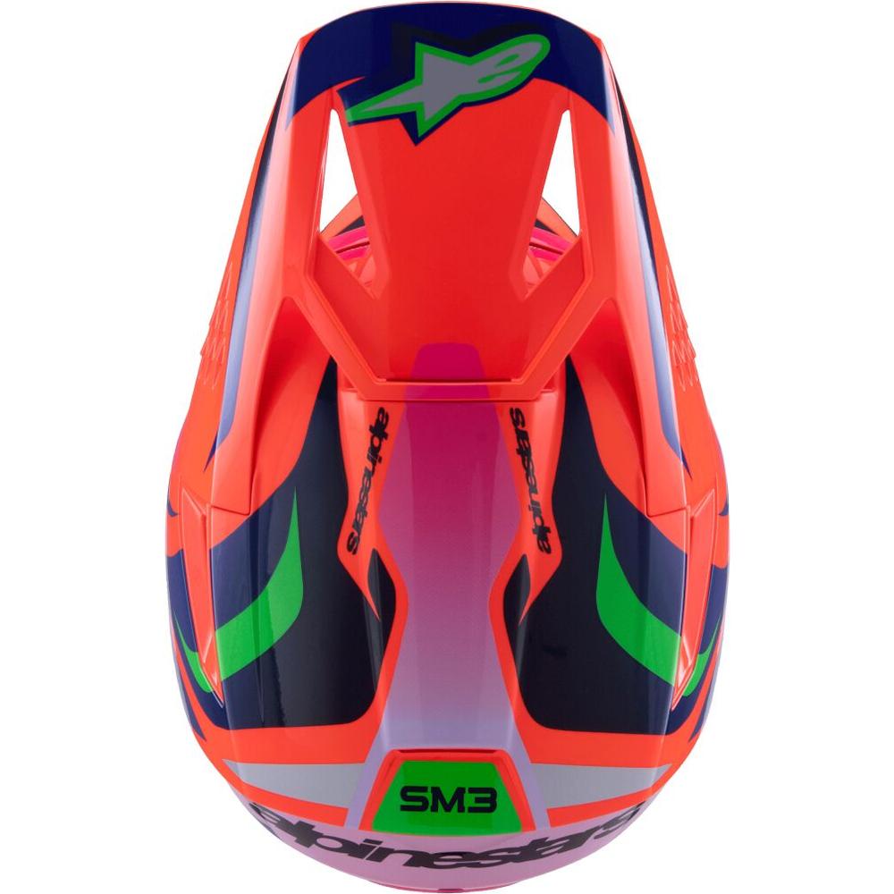 Alpinestars S-M3 Deegan Youth MX Helmet Orange / Purple / Pink