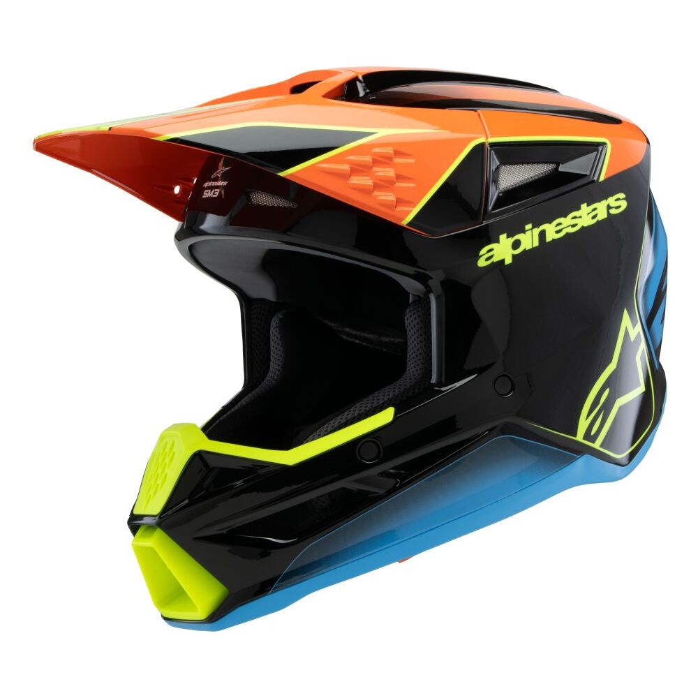 Alpinestars S-M3 Fray Youth MX Helmet Black / Orange / Yellow