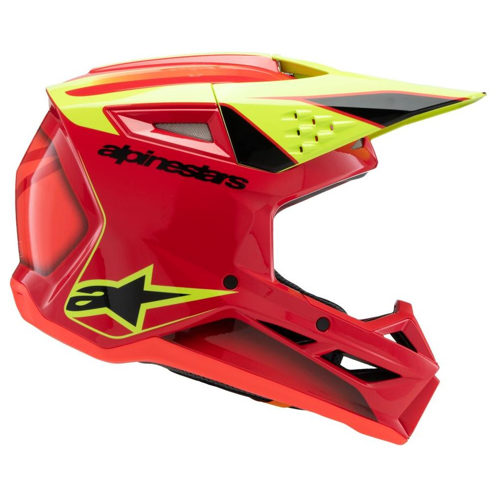 Alpinestars S-M3 Fray Youth MX Helmet Red / Yellow / Black