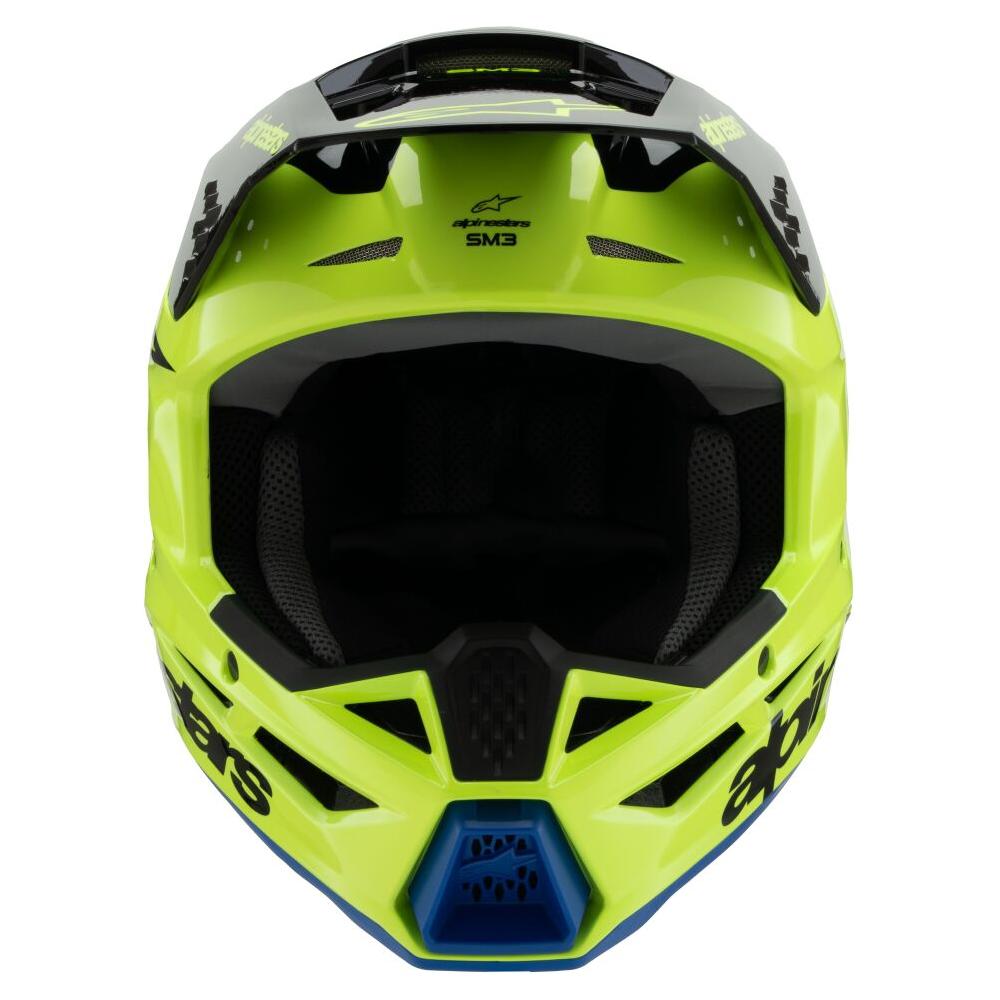 Alpinestars S-M3 Radium Youth MX Helmet Yellow / Black / Blue