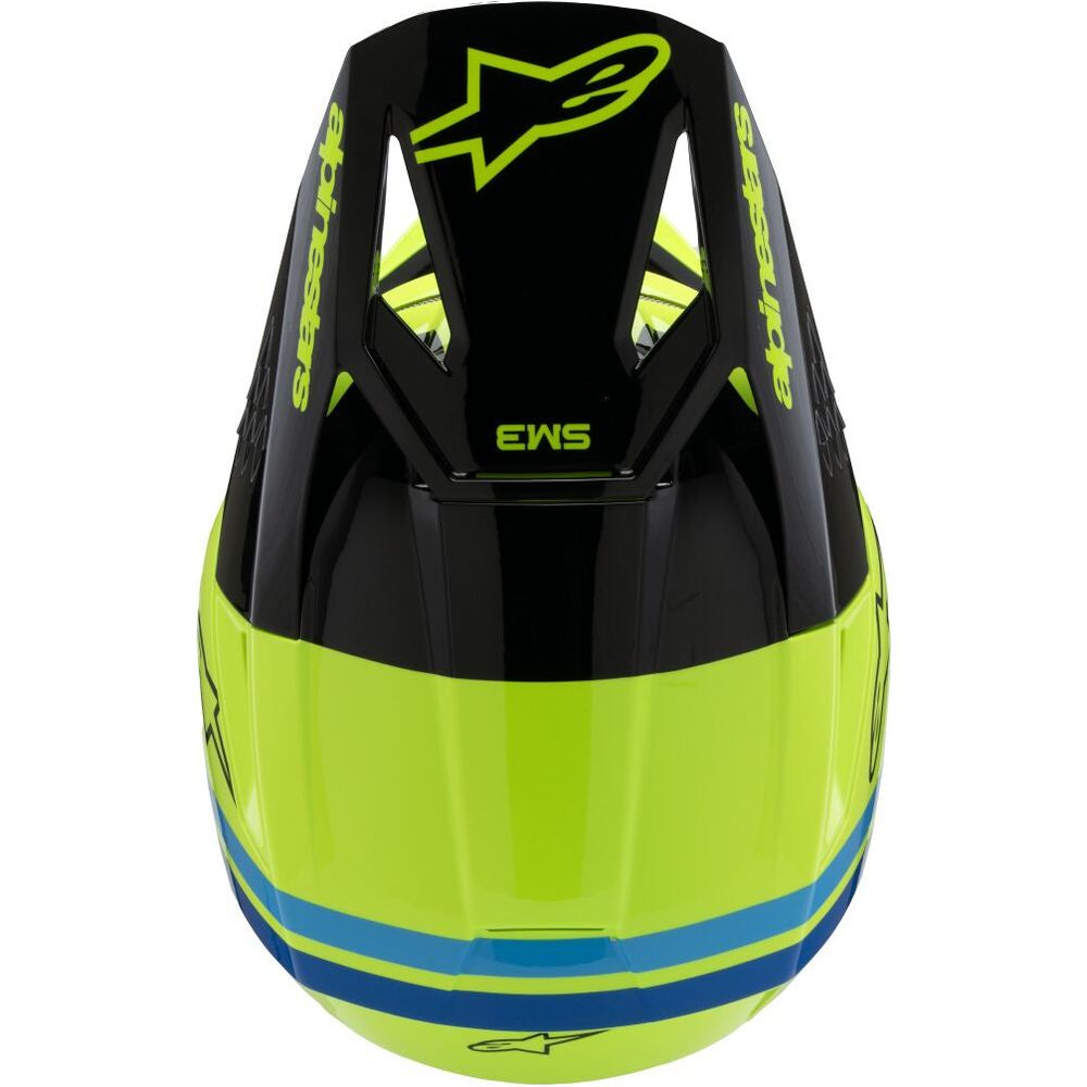 Alpinestars S-M3 Radium Youth MX Helmet Yellow / Black / Blue