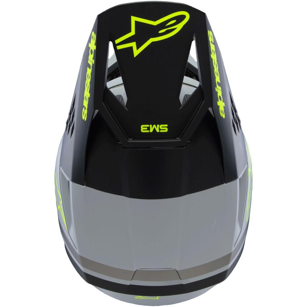 Alpinestars S-M3 Radium Youth MX Helmet Grey / Black / Yellow