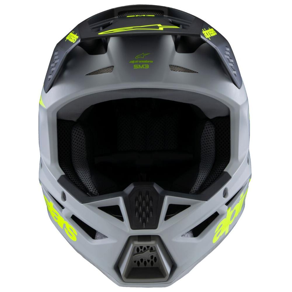 Alpinestars S-M3 Radium Youth MX Helmet Grey / Black / Yellow