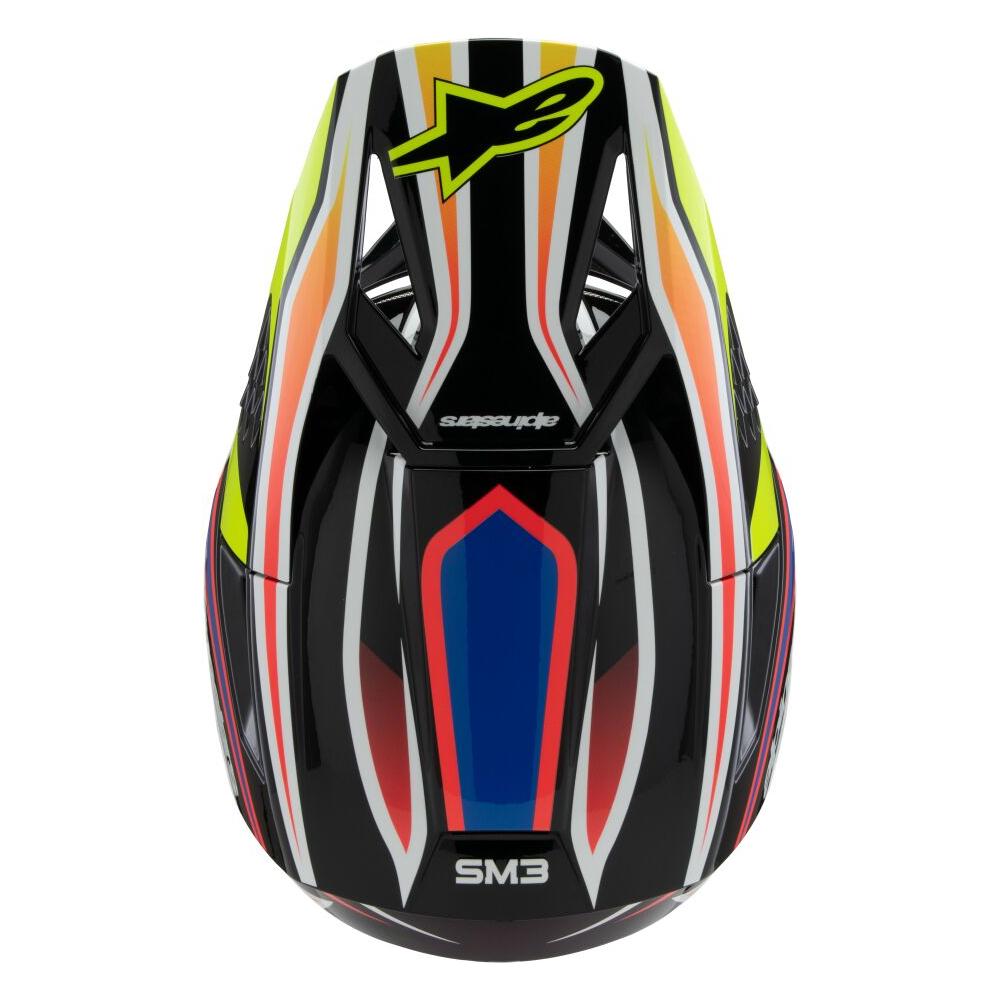 Alpinestars S-M3 Wurx Youth MX Helmet Black / Yellow / Blue