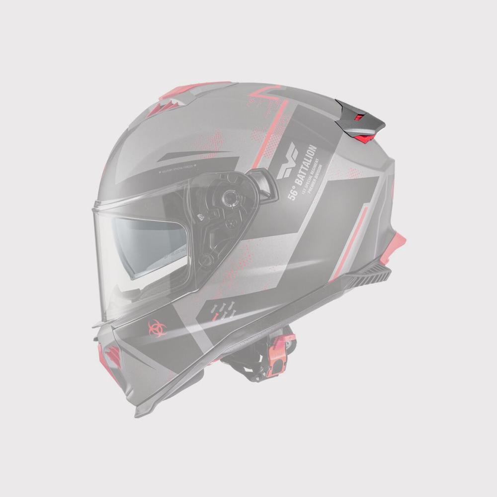 Premier Typhoon Helmet Spoiler Matt Grey FREE 1 YEAR Returns, FREE UK Delivery | ThrottleChimp