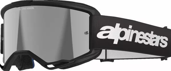 Alpinestars Vision 3 Wordmark Goggles Black / Mirror Silver FREE 1 Year Return, FREE UK Shipping | ThrottleChimp