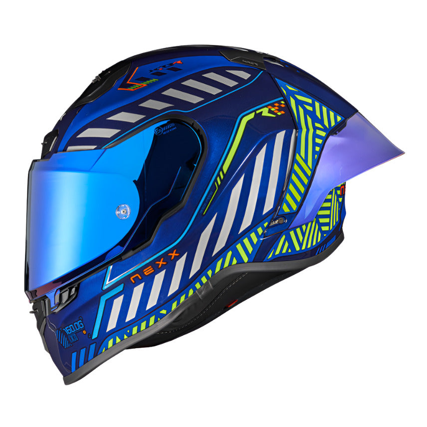 Nexx X.R3R Out Brake Full Face Helmet Indigo Blue - ThrottleChimp