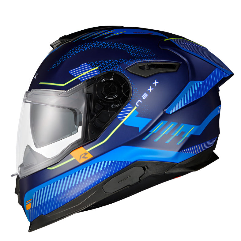 Nexx Y.100R Baron Full Face Helmet Matt Indigo Blue - ThrottleChimp