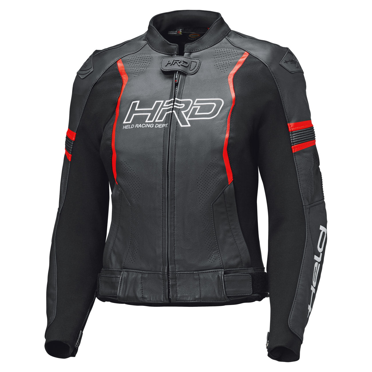 Held Street Rocket 4 Top Ladies Leather Jacket Black / Neon Red FREE 1 YEAR Returns, FREE UK Delivery | ThrottleChimp