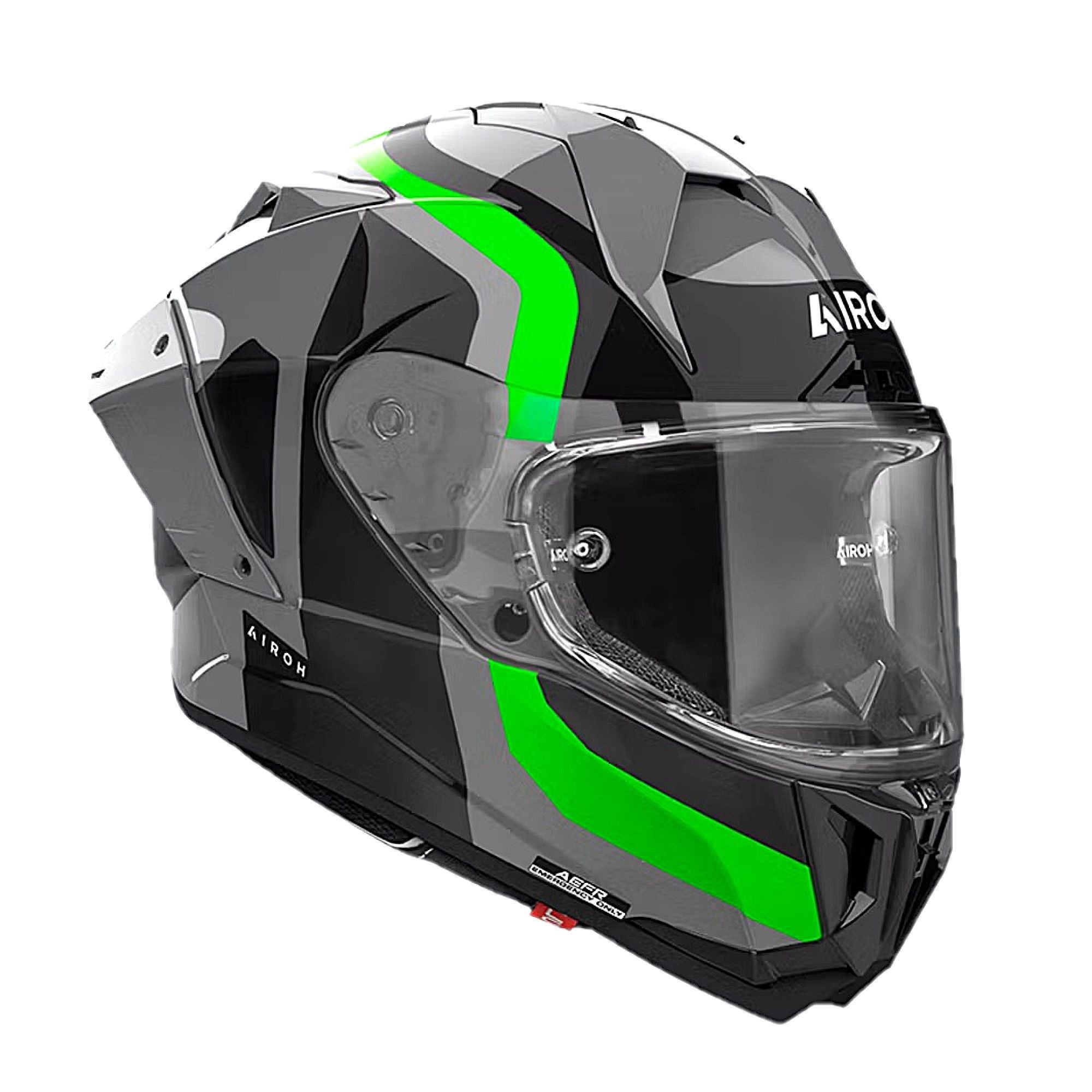 Airoh GP-800 Full Face Helmet Competition Gloss Fluo Green FREE 1 YEAR Returns, FREE UK Delivery | ThrottleChimp