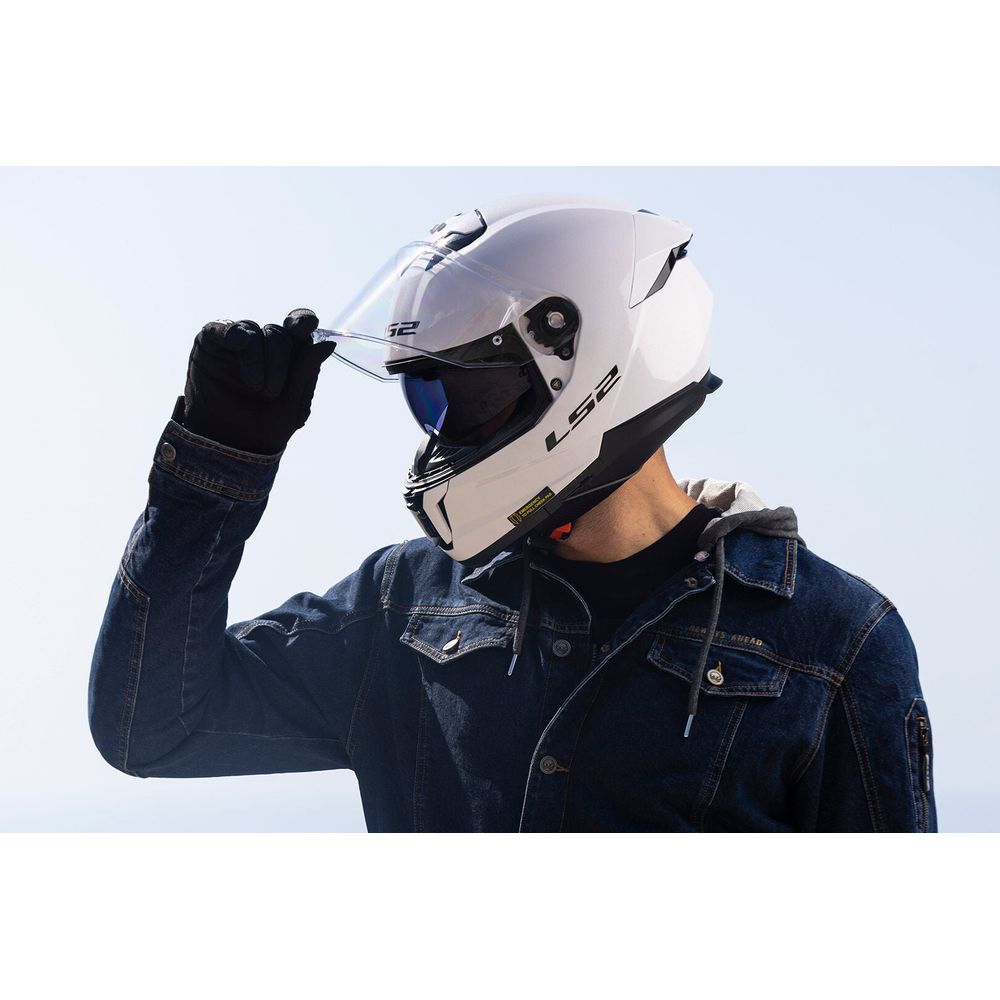 LS2 FF808 Stream 2 ECE 22.06 Full Face Helmet Gloss White (Image 5) - ThrottleChimp