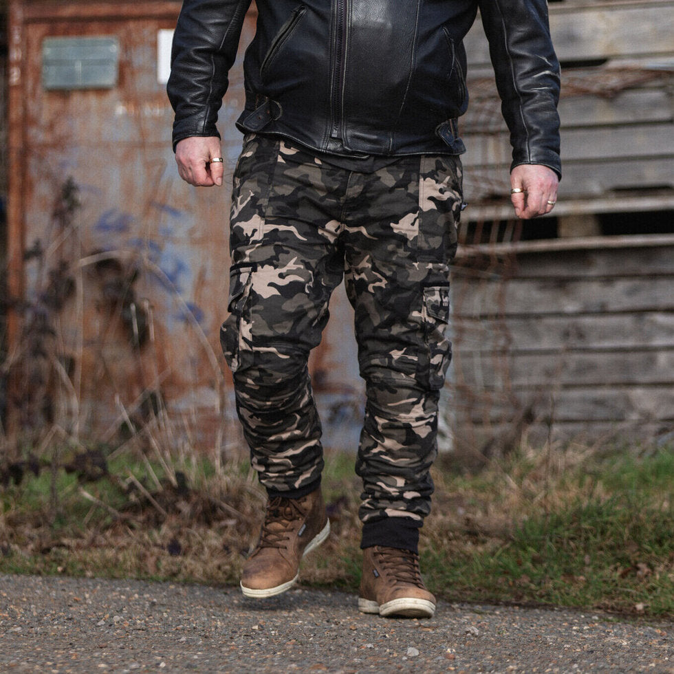 MotoBull Ryan Cargo Trouser Camo Green (Image 9) - ThrottleChimp