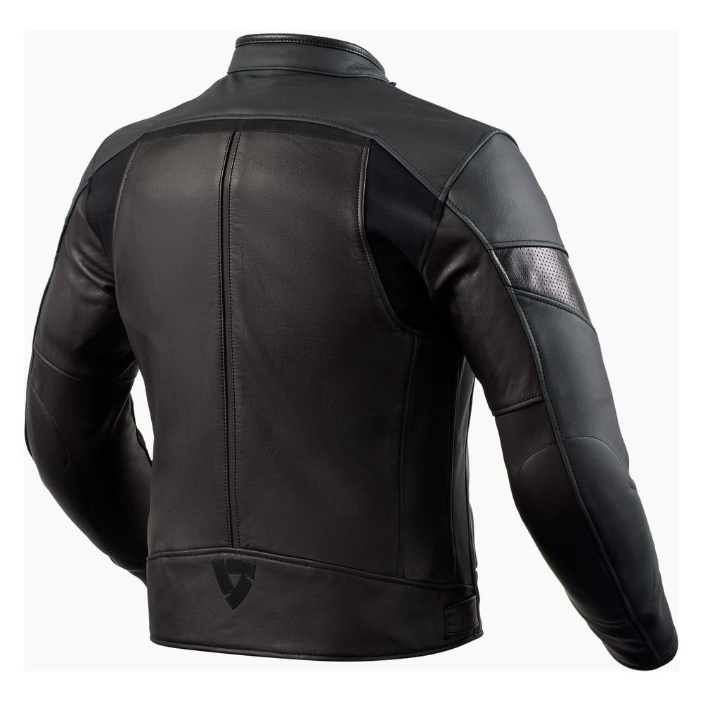 Rev'it! Mile Leather Jacket Black FREE 1 YEAR Returns, FREE UK Delivery | ThrottleChimp