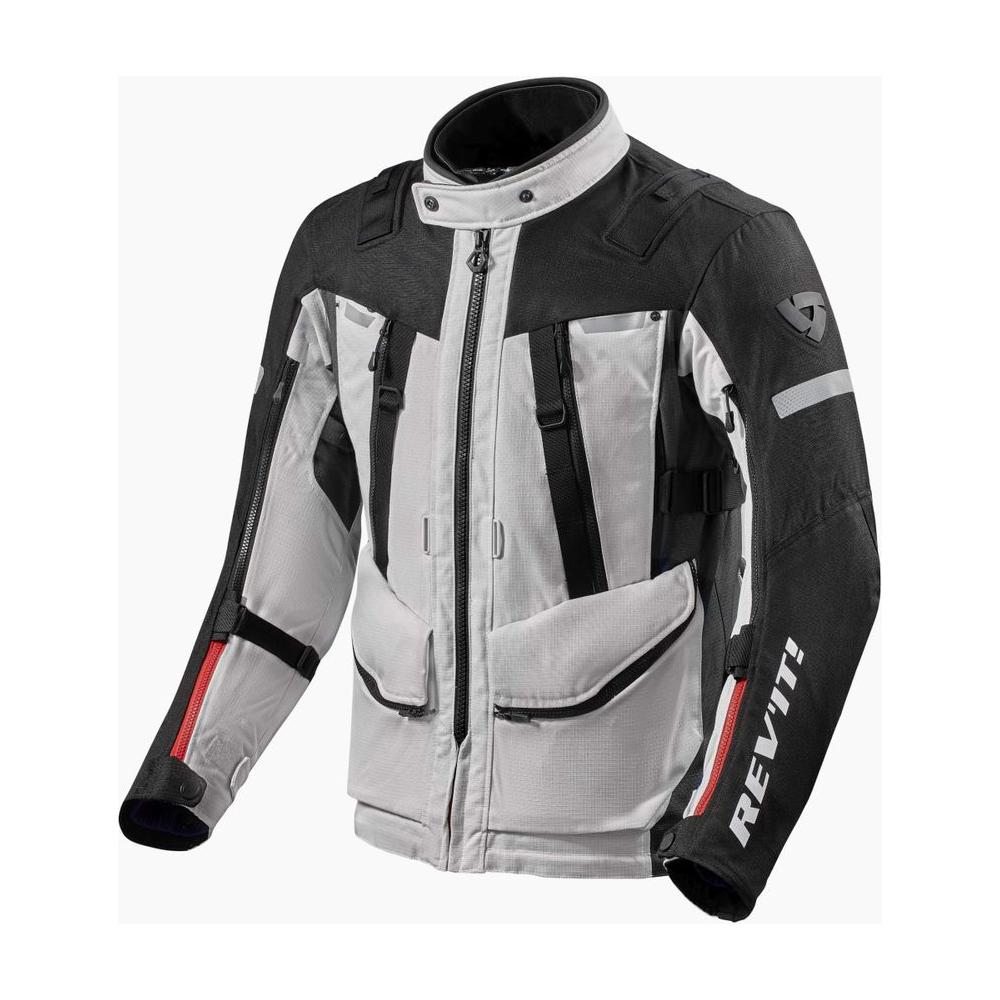 Rev'it! Sand 4 H2O Textile Jacket Silver / Black FREE 1 YEAR Returns, FREE UK Delivery | ThrottleChimp