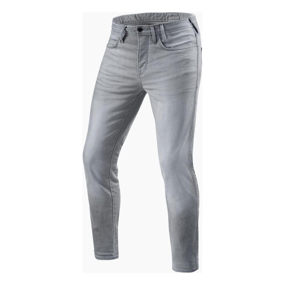 Rev'it! Piston 2 Skinny Fit Denim Jeans Light Grey Used