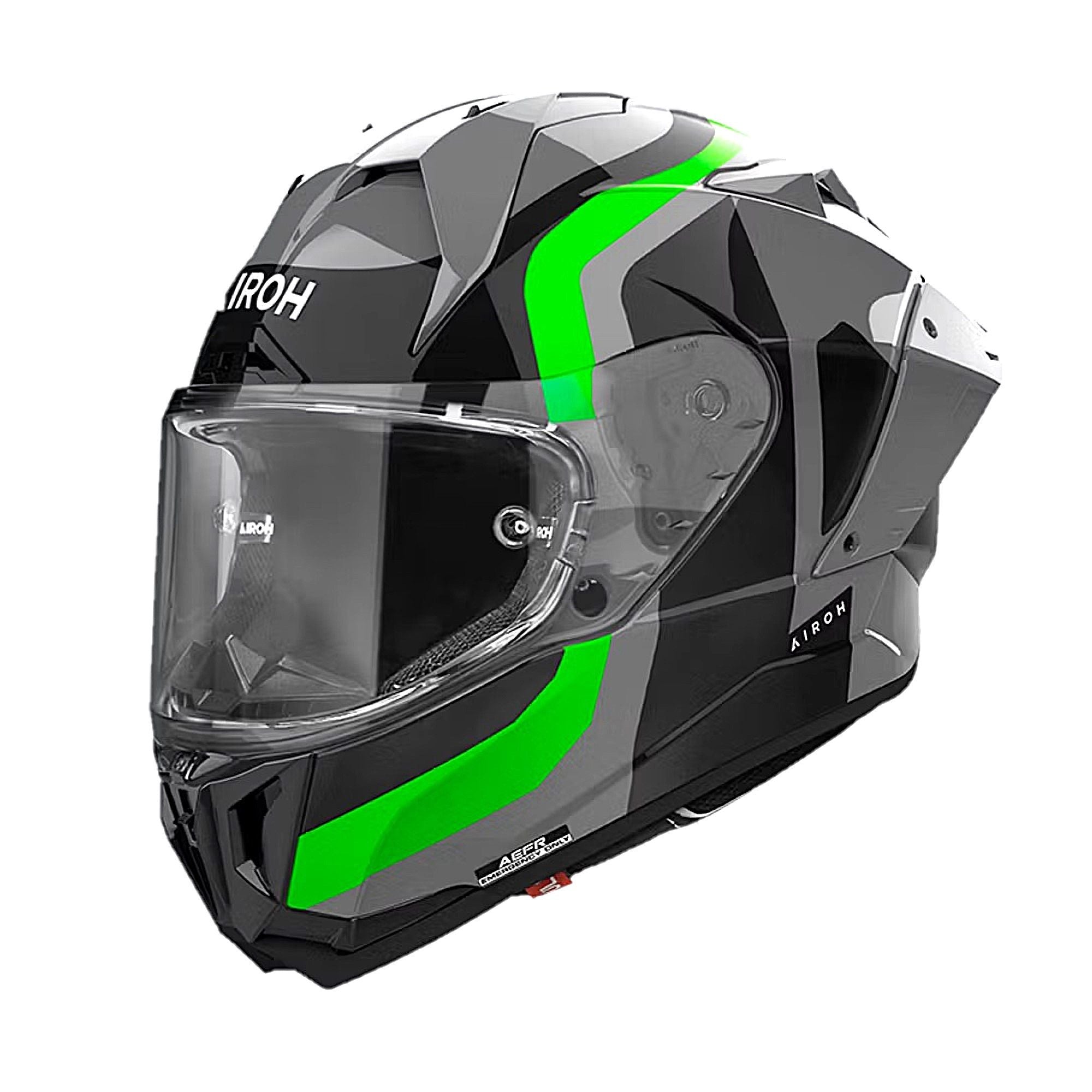 Airoh GP-800 Full Face Helmet Competition Gloss Fluo Green FREE 1 YEAR Returns, FREE UK Delivery | ThrottleChimp