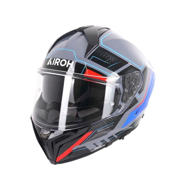 Airoh Matryx Full Face Helmet Rocket Gloss Blue / Red FREE 1 YEAR Returns, FREE UK Delivery | ThrottleChimp