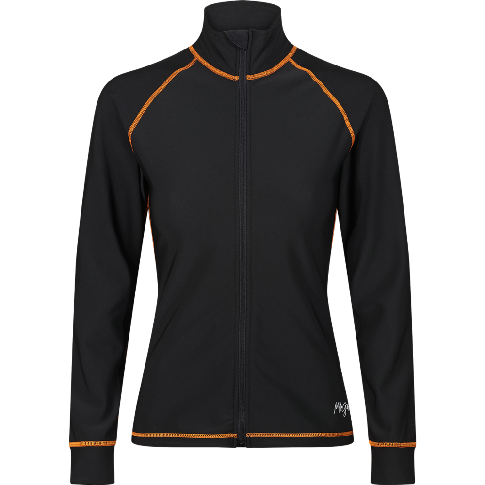 MotoGirl Mid-Layer Ladies Jacket Black / Orange - ThrottleChimp