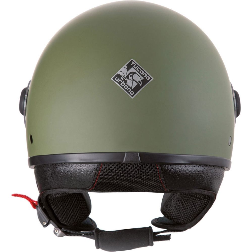 Tucano Urbano EL'Jettin Demi-Jet Open Face Helmet Matt Airborne Green FREE 1 YEAR Returns, FREE UK Delivery | ThrottleChimp