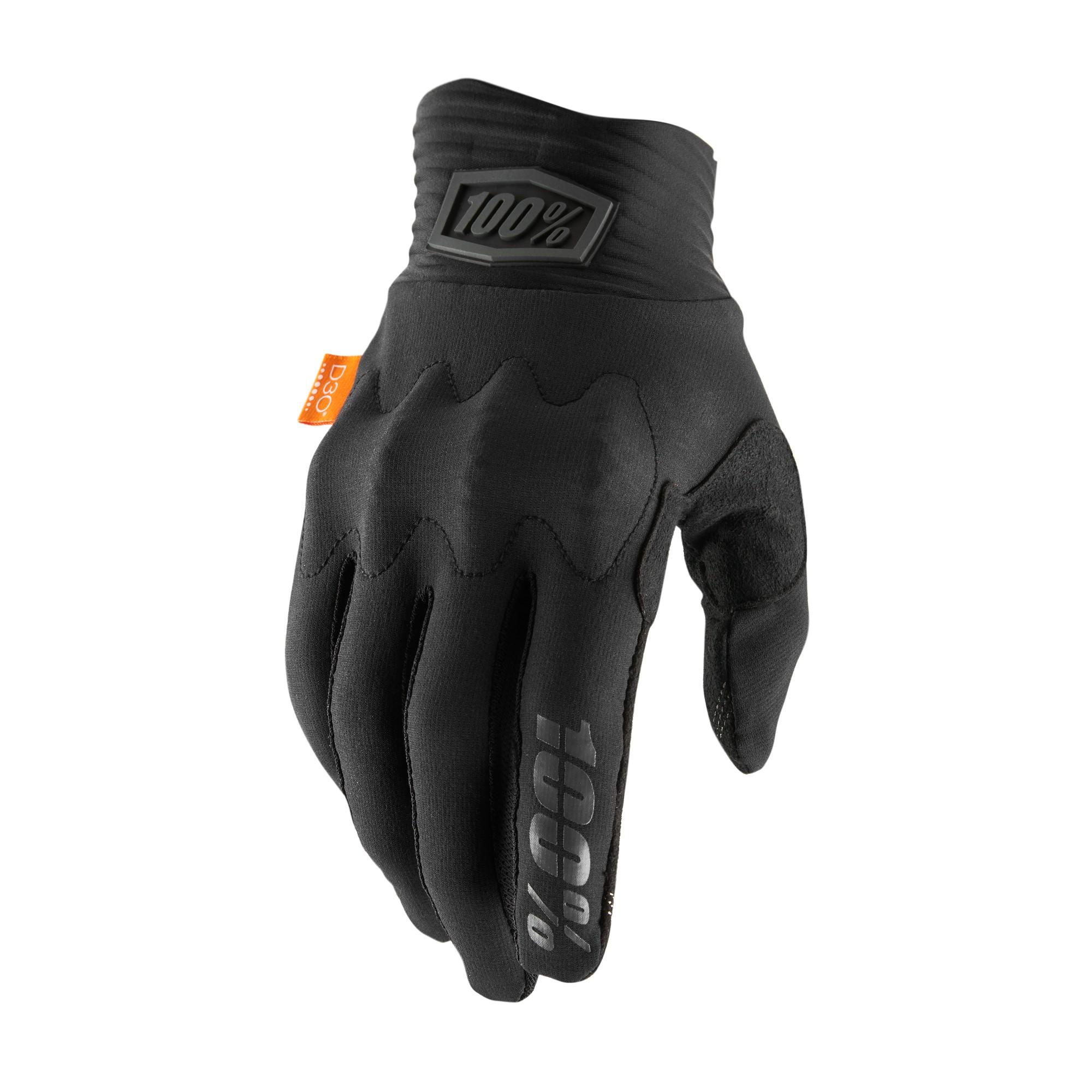 100% Cognito D30 Gloves Black / Charcoal FREE 1 YEAR Returns, FREE UK Delivery | ThrottleChimp