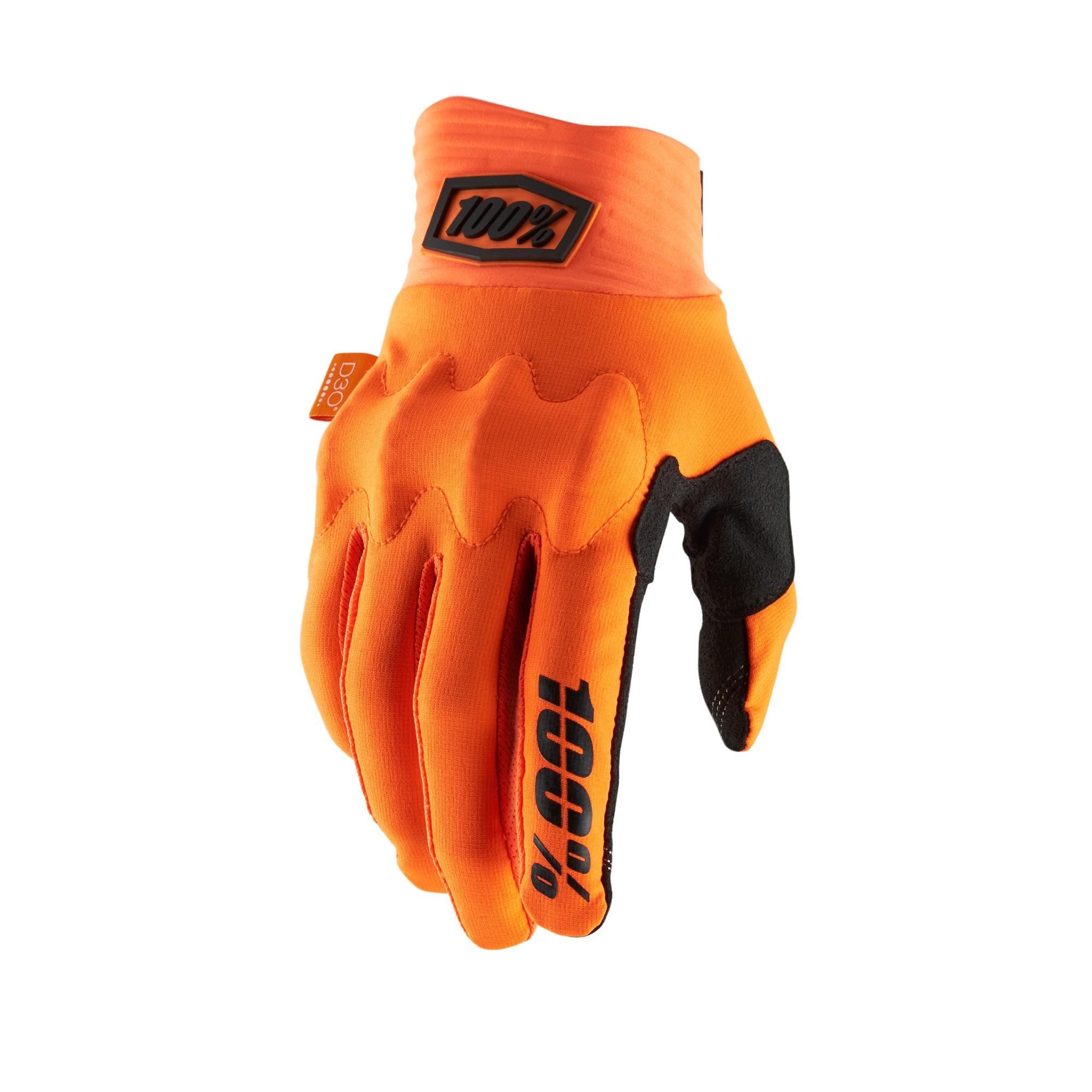 100% Cognito D30 Gloves Fluo Orange / Black FREE 1 YEAR Returns, FREE UK Delivery | ThrottleChimp