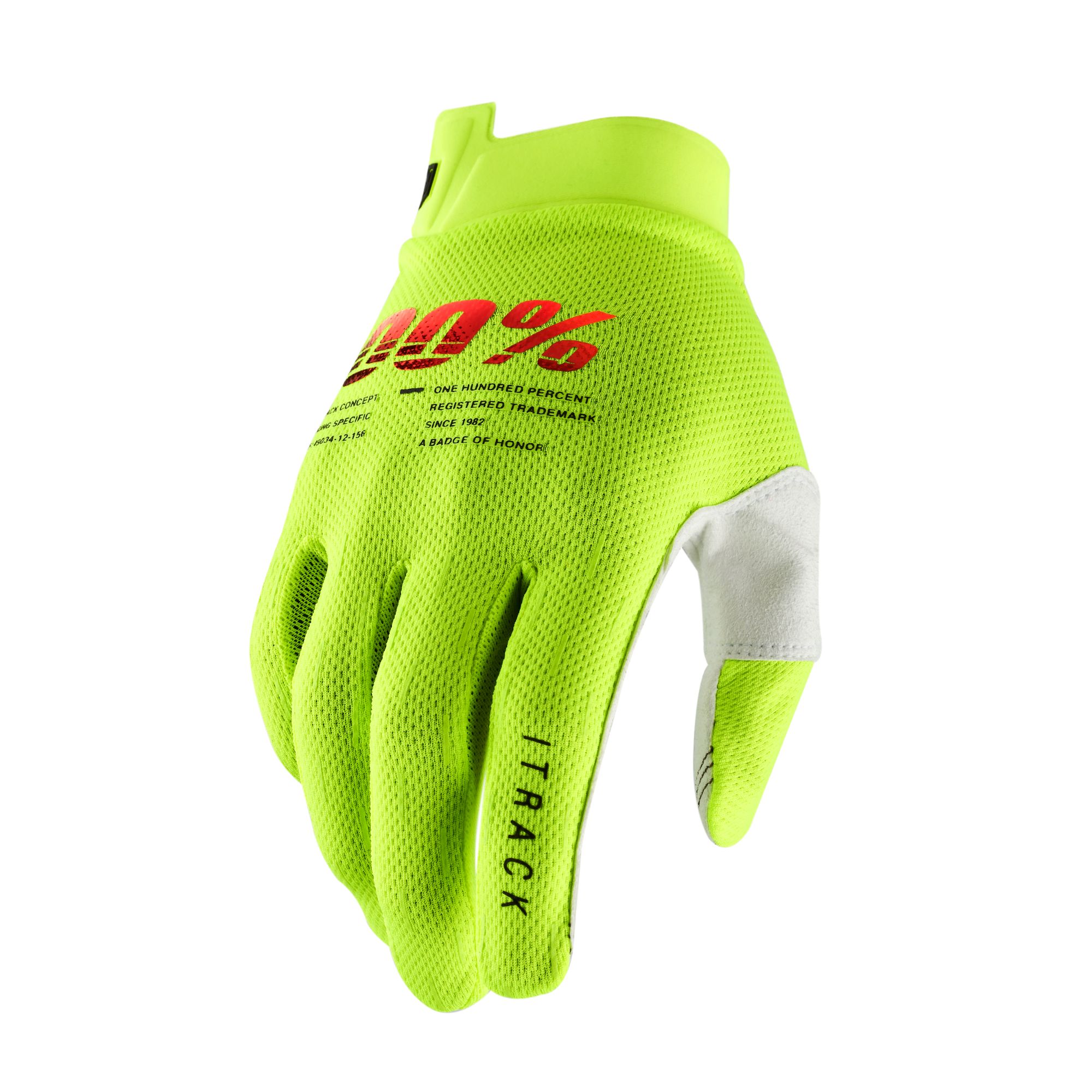 100% iTrack Gloves Fluo Yellow FREE 1 YEAR Returns, FREE UK Delivery | ThrottleChimp