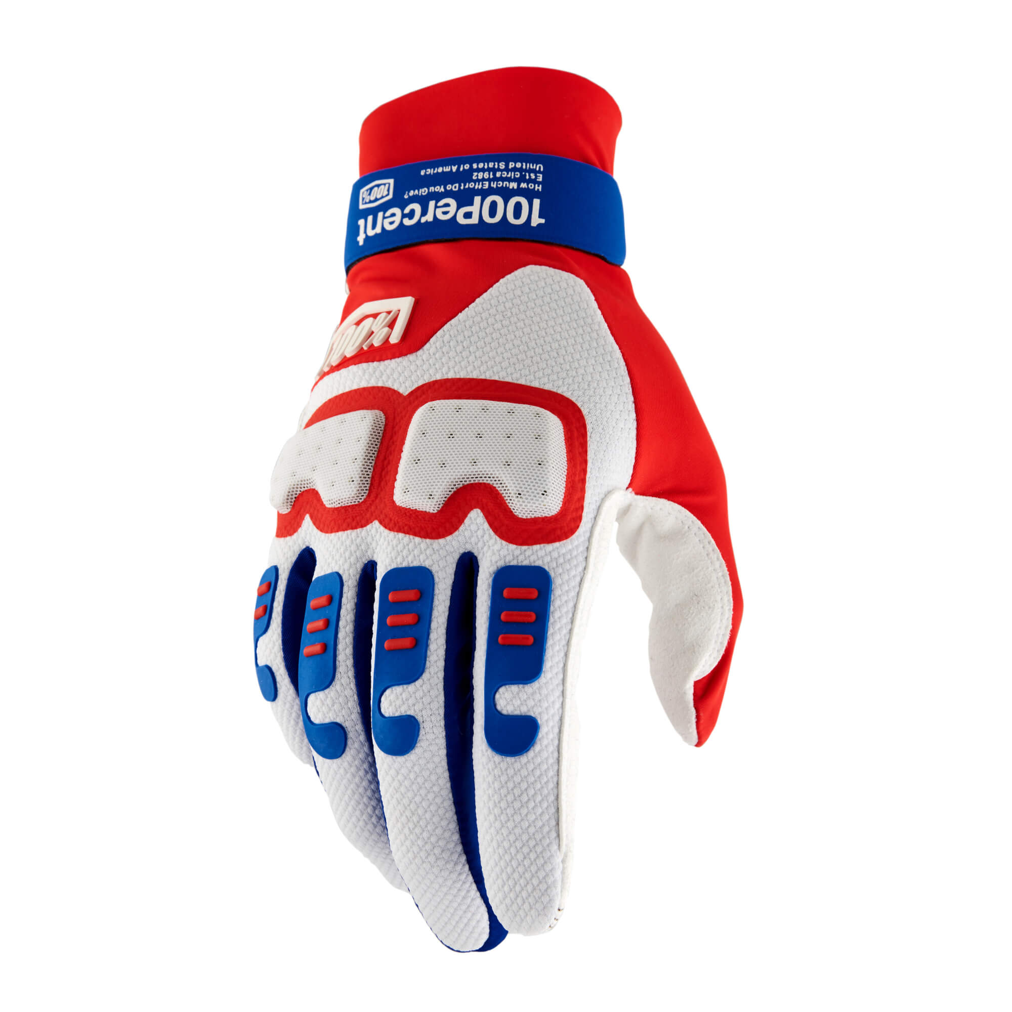 100% Langdale Gloves Red / White / Blue FREE 1 YEAR Returns, FREE UK Delivery | ThrottleChimp