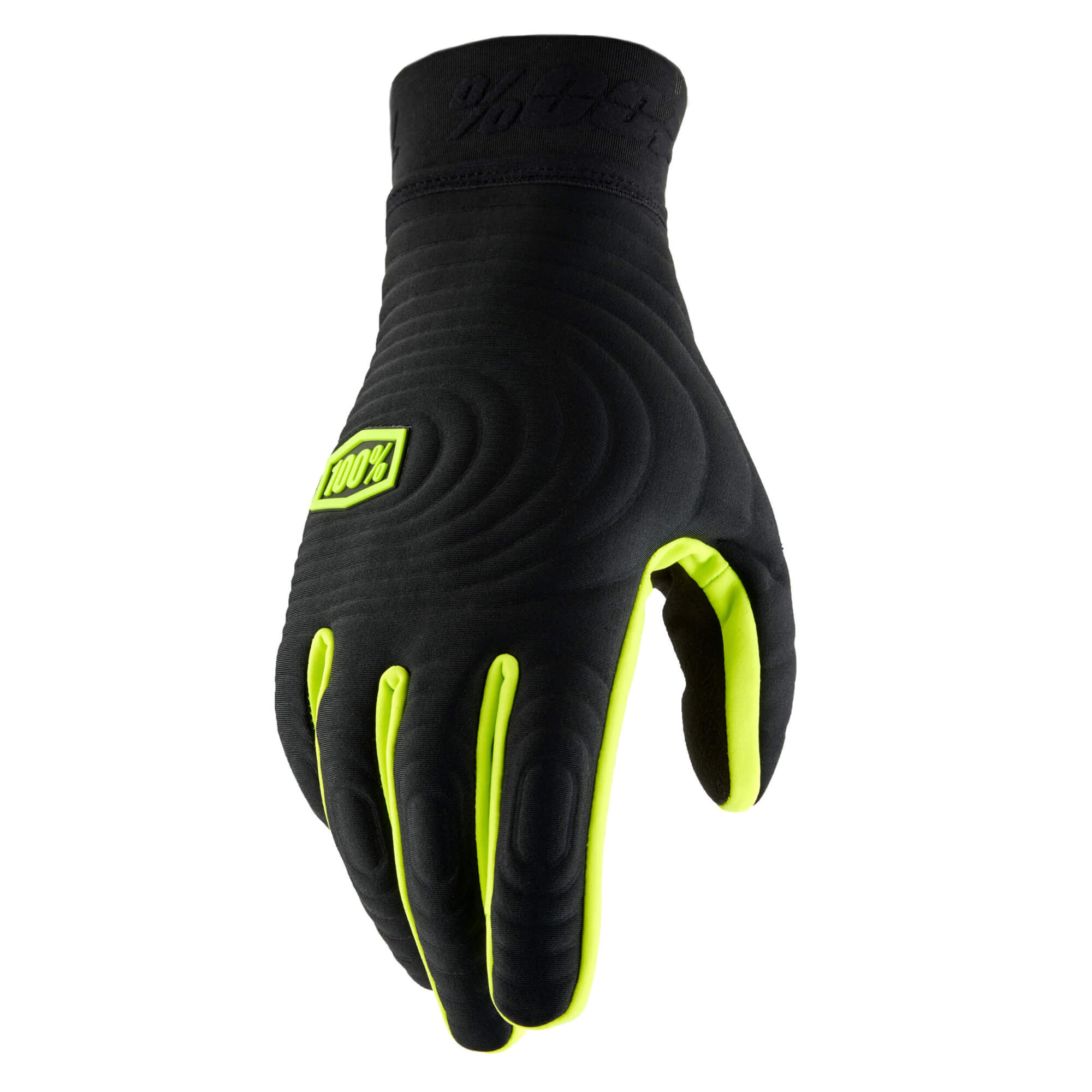 100% Brisker Xtreme Gloves Fluo Yellow / Black FREE 1 YEAR Returns, FREE UK Delivery | ThrottleChimp