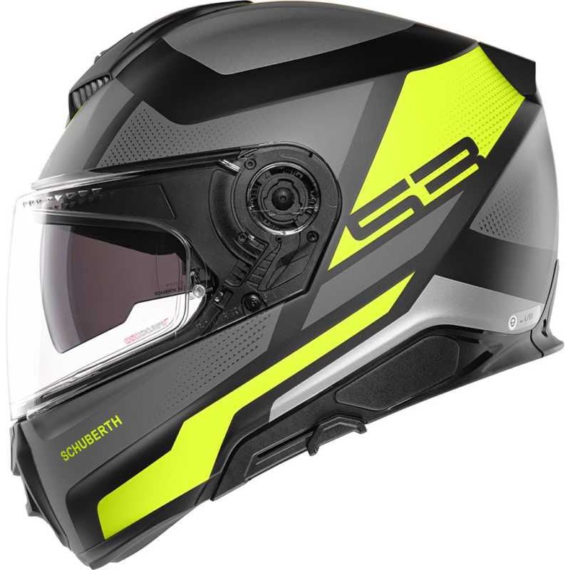 Schuberth S3 Daytona Full Face Helmet Yellow / Grey (Image 6) - ThrottleChimp