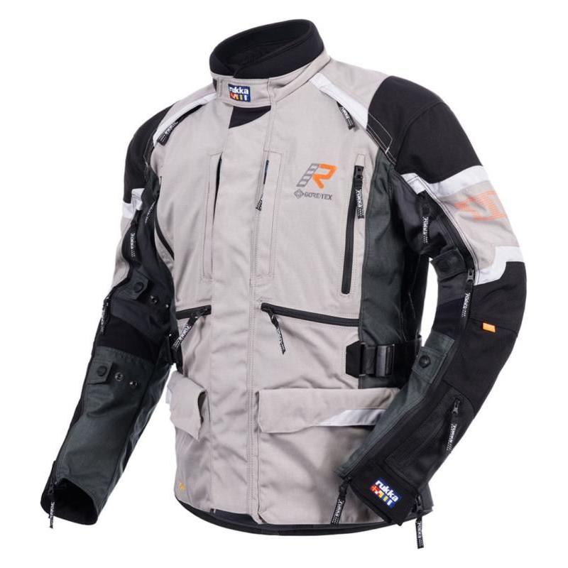 Rukka Trek-R Gore-Tex Jacket Grey / Orange FREE 1 YEAR Returns, FREE UK Delivery | ThrottleChimp