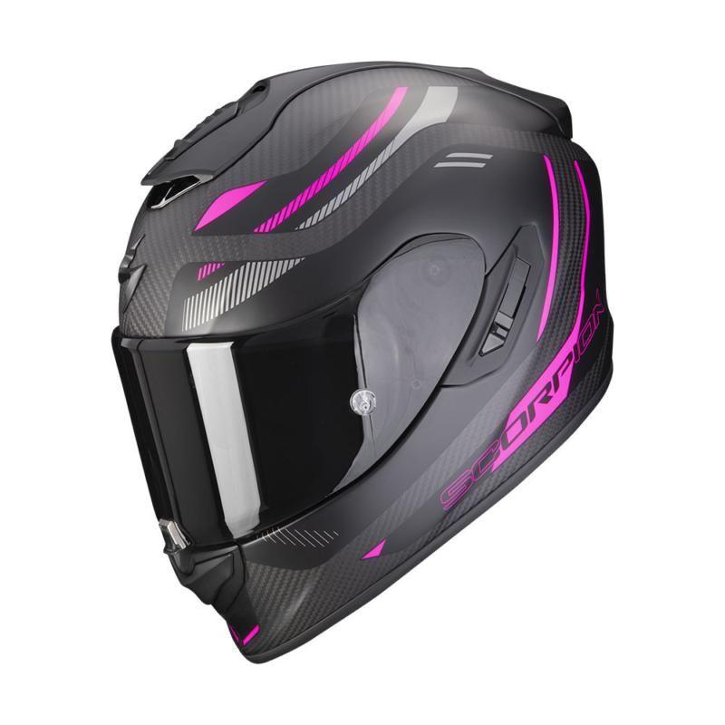 Scorpion EXO 1400 Evo Carbon Kydra Full Face Helmet Black / Pink FREE 1 YEAR Returns, FREE UK Delivery | ThrottleChimp