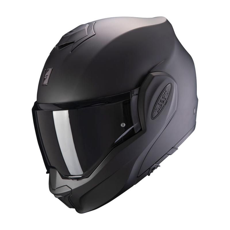 Scorpion EXO-Tech Evo Flip-Up Helmet Matt Black - ThrottleChimp