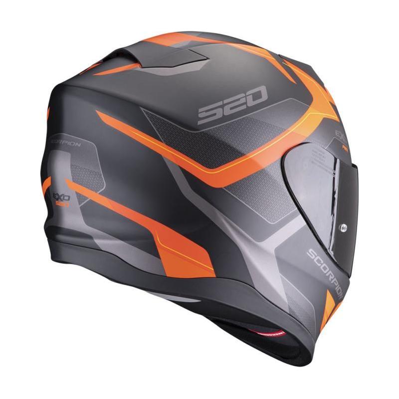 Scorpion EXO 520 Evo Air Elan Full Face Helmet Black / Orange (Image 3) - ThrottleChimp