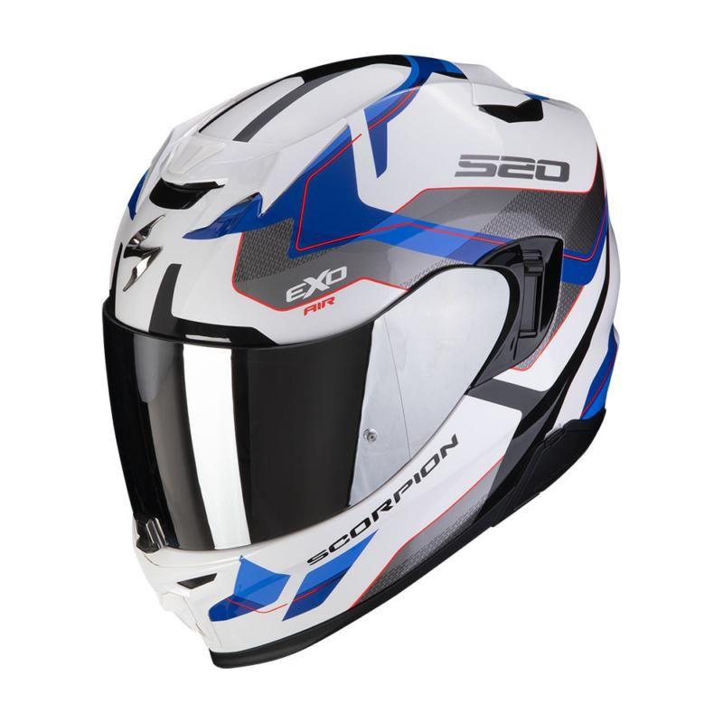 Scorpion EXO 520 Evo Air Elan Full Face Helmet White / Blue - ThrottleChimp