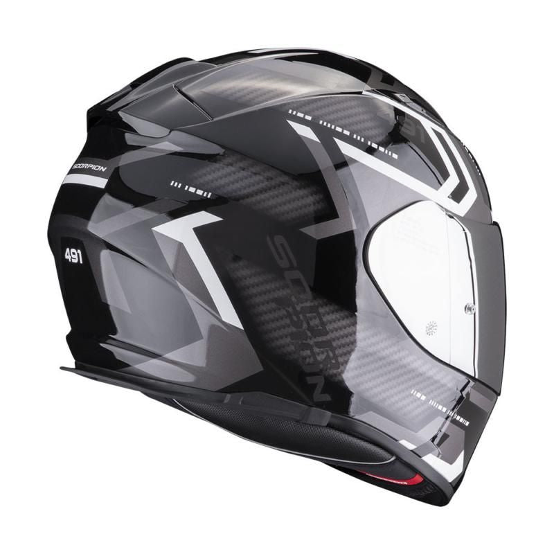 Scorpion EXO 491 Spin Full Face Helmet Black / White (Image 3) - ThrottleChimp