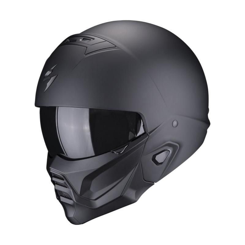 Scorpion EXO Combat Evo 2 Crossover Helmet Matt Black - ThrottleChimp