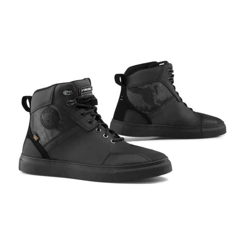 Falco Viktor Leather Boots Black / Camo - ThrottleChimp