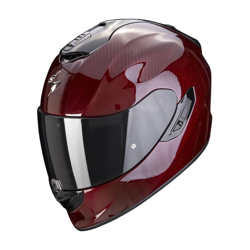 Scorpion EXO 1400 Evo Carbon Full Face Helmet Red FREE 1 YEAR Returns, FREE UK Delivery | ThrottleChimp