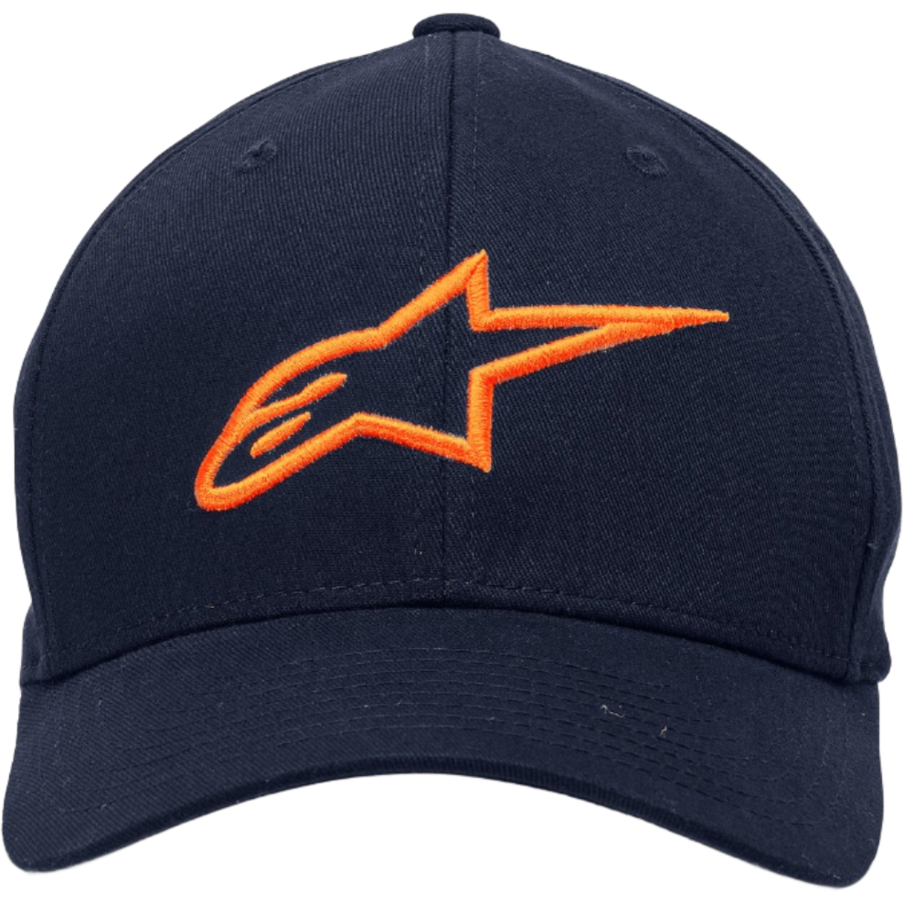 Alpinestars Ageless Curve Hat Navy / Orange (Image 2) - ThrottleChimp