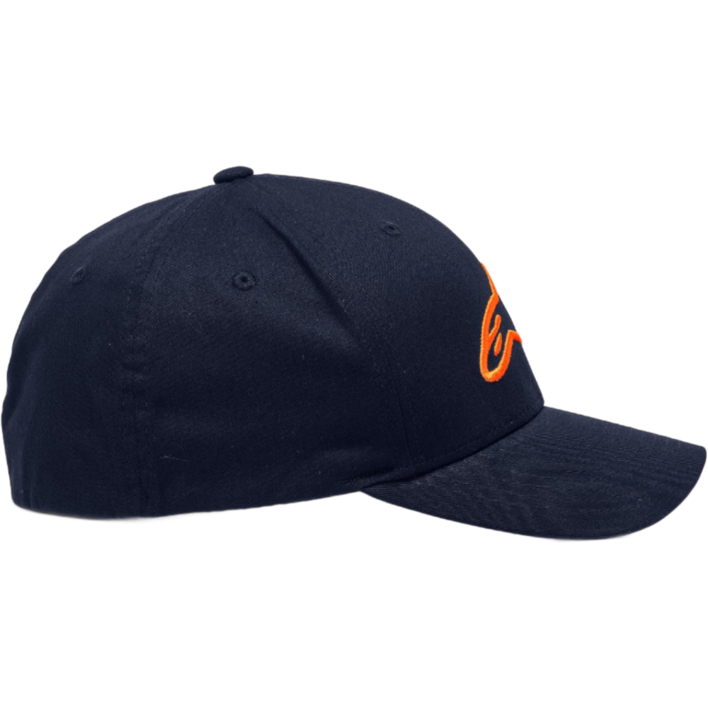 Alpinestars Ageless Curve Hat Navy / Orange FREE 1 YEAR Returns, FREE UK Delivery | ThrottleChimp