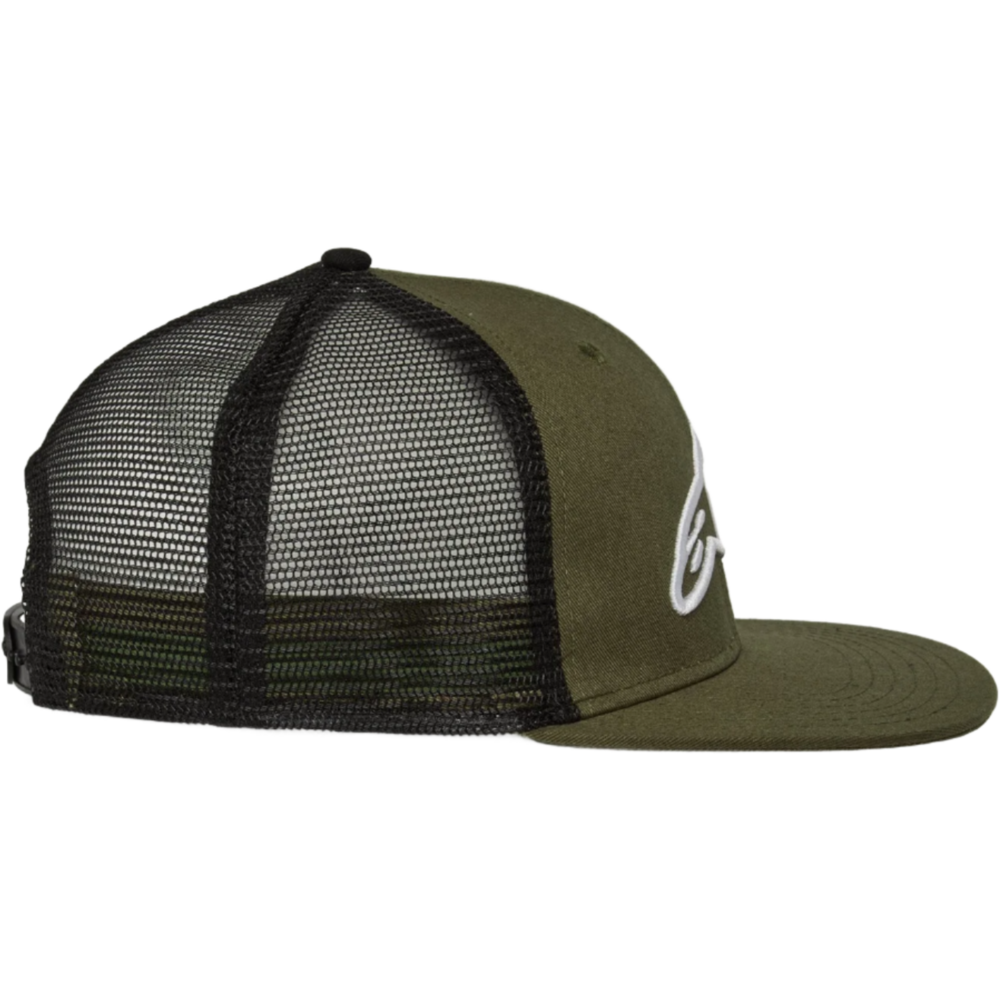 Alpinestars Corp Trucker Cap Military / Black (Image 3) - ThrottleChimp