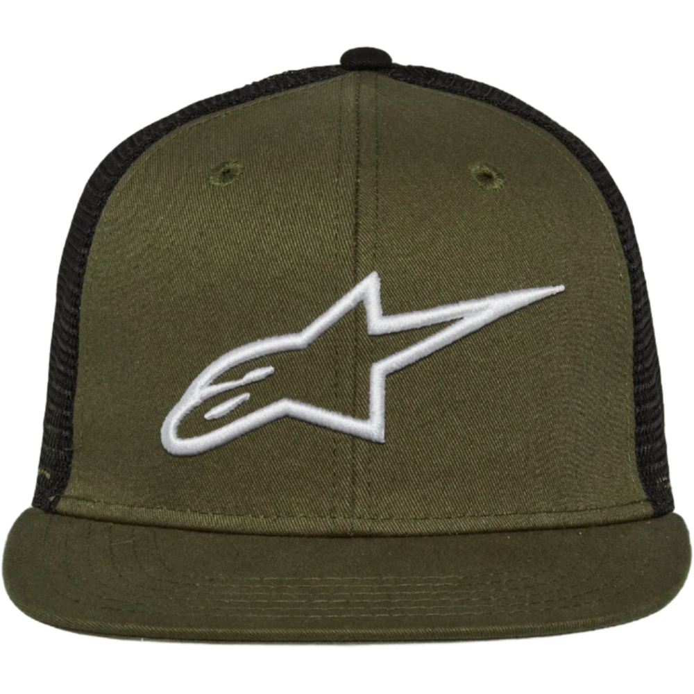 Alpinestars Corp Trucker Cap Military / Black (Image 4) - ThrottleChimp