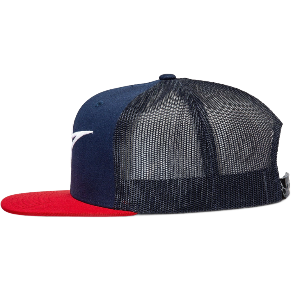 Alpinestars Corp Trucker Cap Navy / Red (Image 4) - ThrottleChimp