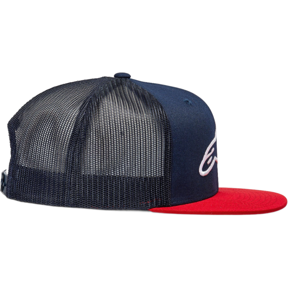 Alpinestars Corp Trucker Cap Navy / Red (Image 5) - ThrottleChimp