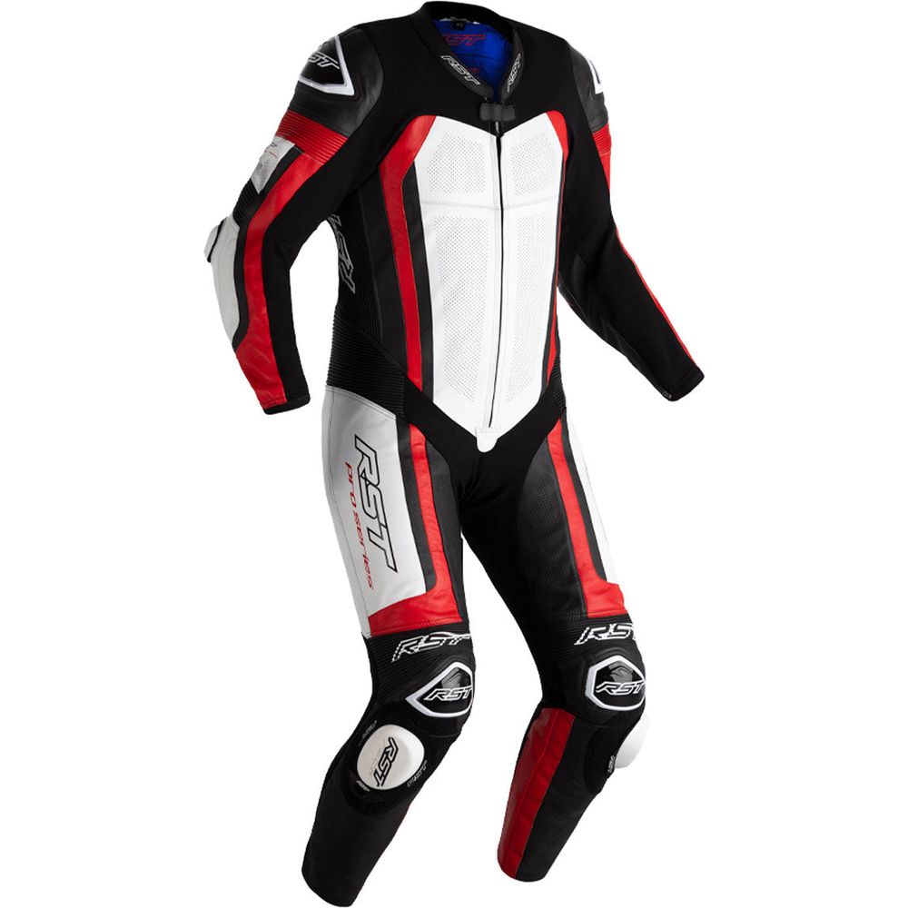 RST Pro Series Evo Airbag CE Leather Suit Black / White / Red - ThrottleChimp